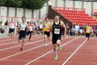 Lea Stephenson (Tynedale) winning the 400 metres at the Gateshead Tartan Games Open.